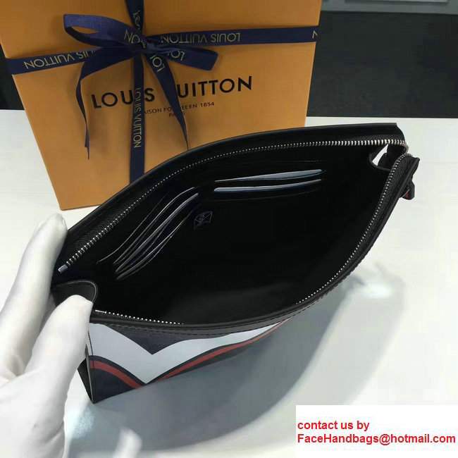 Louis Vuitton America's Cup Pochette Voyage MM Bag Damier Cobalt Canvas N64023 2017