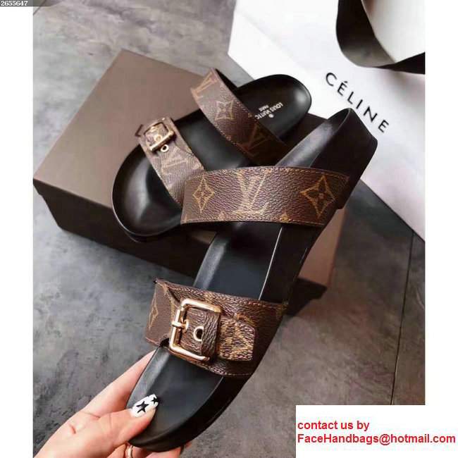 Louis Vuitton Bom Dia Mules Sandals 1A29GB Noir 2017
