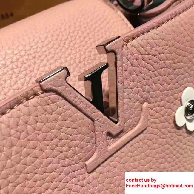 Louis Vuitton Capucines BB Monogram Beaded Flowers Small Bag M54310 Pink2017 - Click Image to Close