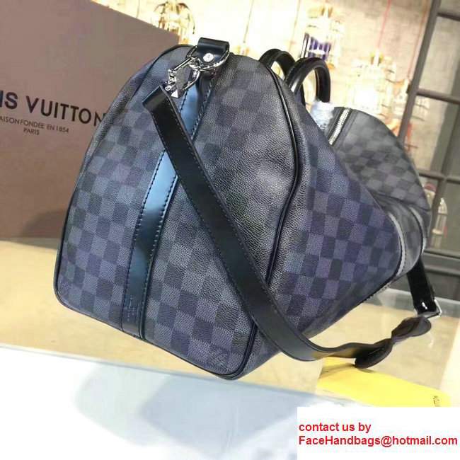 Louis Vuitton Damier Cobalt Canvas Keepall 45 with Shoulder Strap N41349 - Click Image to Close