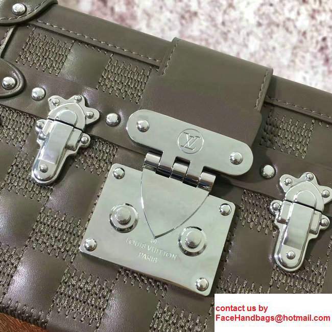 Louis Vuitton Damier Petite Malle Bag Dark Gray 2017 - Click Image to Close