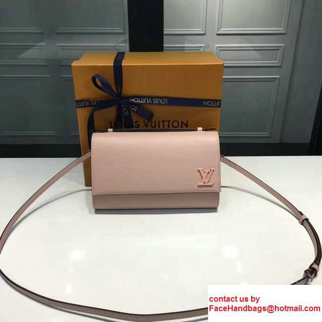 Louis Vuitton EPI Leather Clery Pochette Bag Nude Pink 2017