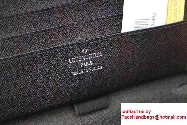 Louis Vuitton EPI Leather Supreme Zippy Organizer Wallet Black 2017