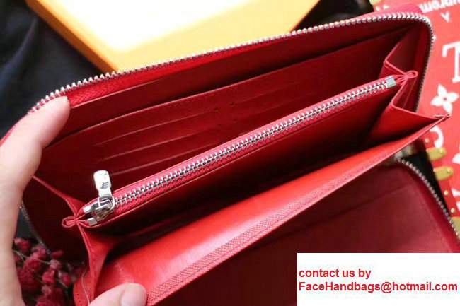 Louis Vuitton EPI Leather Supreme Zippy Organizer Wallet Red 2017