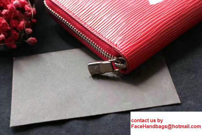 Louis Vuitton EPI Leather Supreme Zippy Organizer Wallet Red 2017