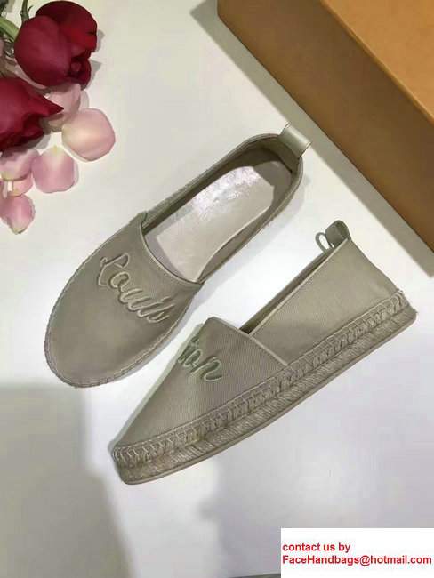 Louis Vuitton Embroidered Logo Waterfall Espadrilles Off White 2017 - Click Image to Close