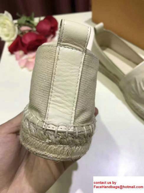 Louis Vuitton Embroidered Logo Waterfall Espadrilles Off White 2017 - Click Image to Close