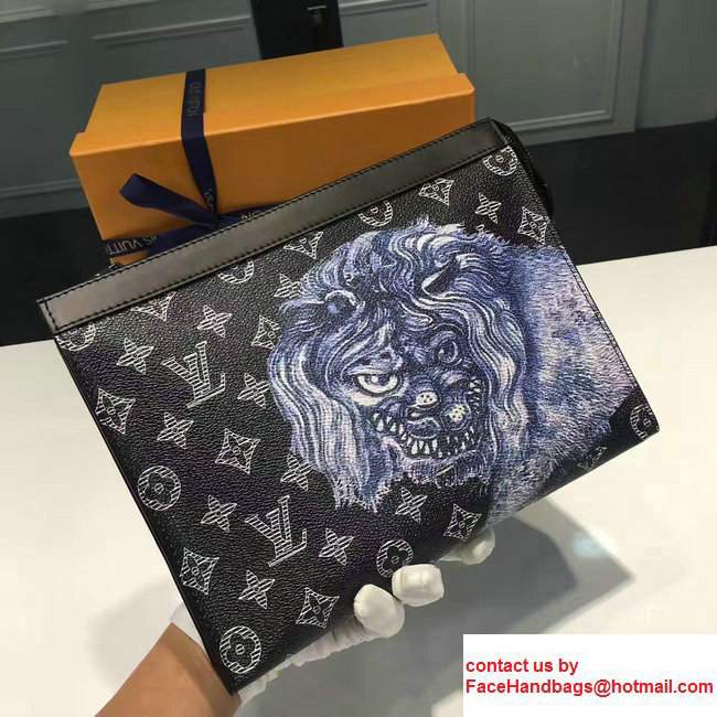 Louis Vuitton Monogram Canvas Pochette Voyage MM Bag M66639 Lion 2017