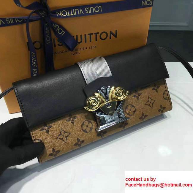 Louis Vuitton Monogram Reverse Canvas Column Clutch Bag M44101 2017