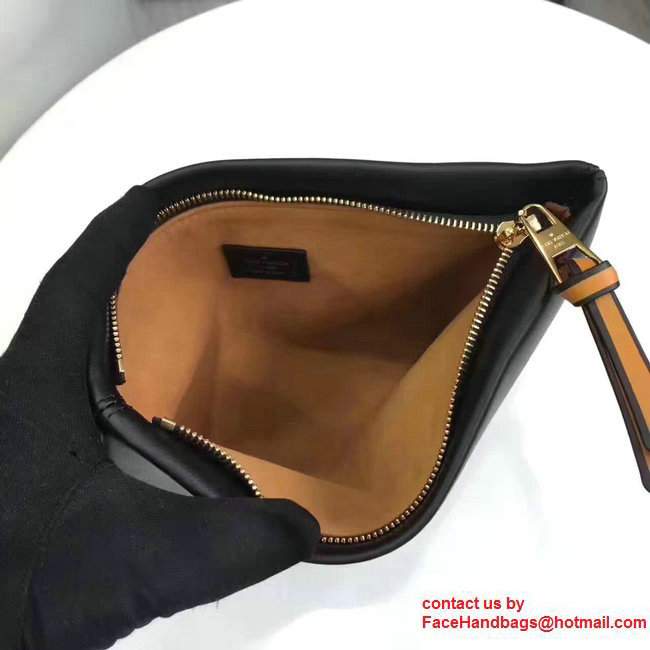 Louis Vuitton Pochette Tuileries Clutch Pouch Bag M64034 Black 2017