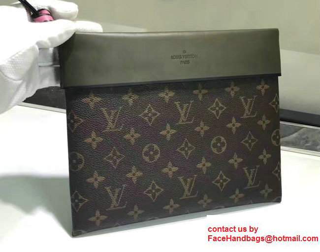Louis Vuitton Pochette Tuileries Clutch Pouch Bag M64034 Kaki 2017 Louis Vuitton Pochette Tuileries Clutch Pouch Bag M64034 Kaki 2017