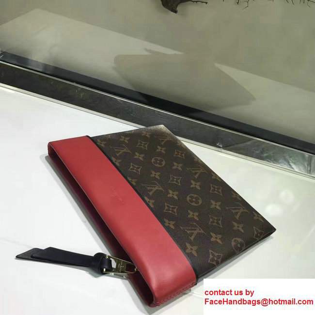 Louis Vuitton Pochette Tuileries Clutch Pouch Bag Red 2017 - Click Image to Close