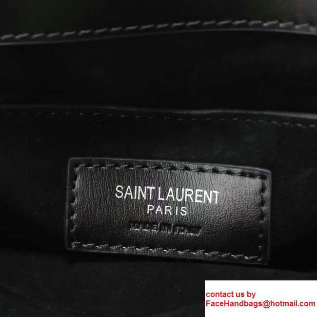 Saint Laurent Medium Sunset Monogram Flap Front Bag in Grained Leather449453 Black 2017