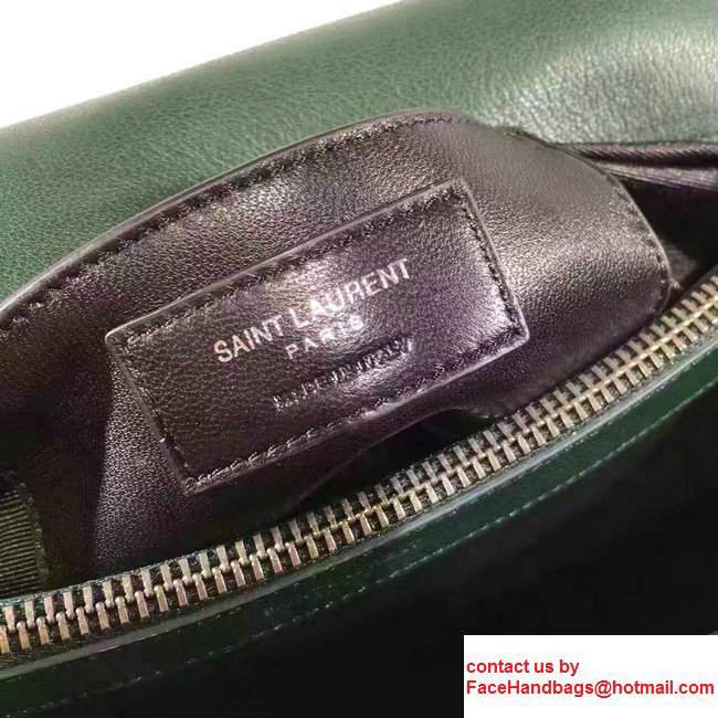 Saint Laurent Monogram Envelope Satchel Top Handle Bag In Mixed Matelasse Leather 436694 Green 2017 - Click Image to Close