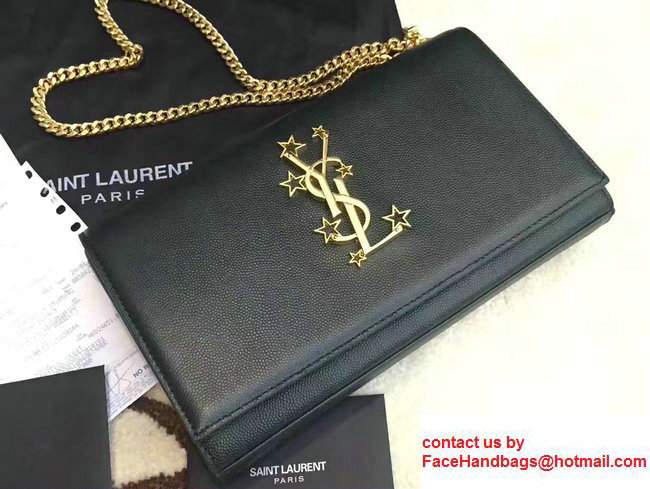 Saint Laurent Star Embellished Logo Classic Monogram Satchel Chain Shoulder Bag 447933 Green 2017