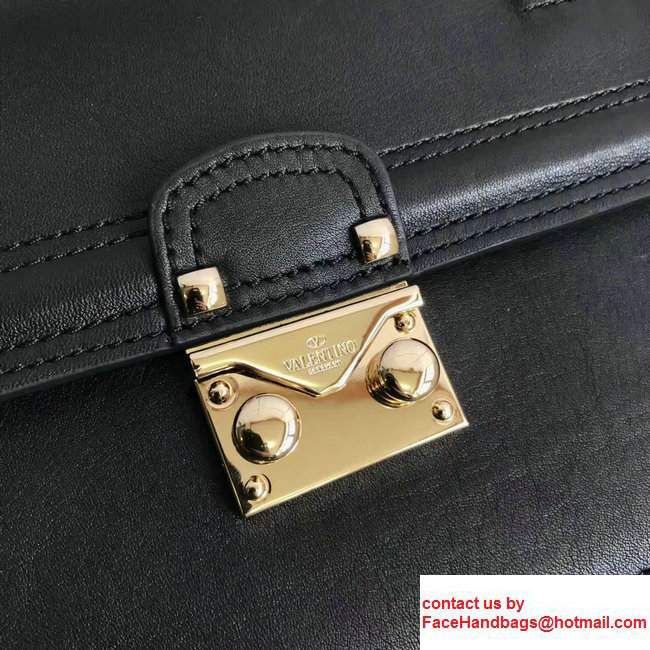 Valentino Cabana Medium Top Handle Bag Black 2017 - Click Image to Close
