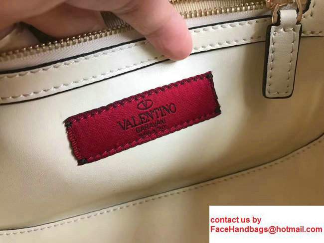 Valentino Calfskin Link Chain Cross Body Bag Off White 2017