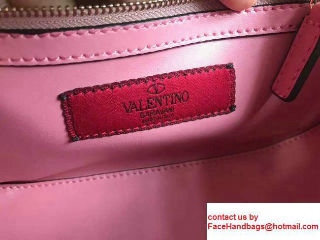 Valentino Calfskin Link Chain Cross Body Bag Pink 2017