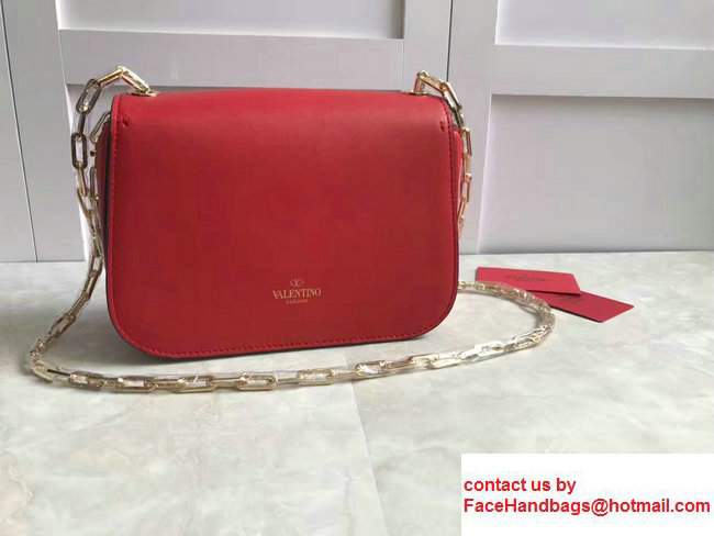 Valentino Calfskin Link Chain Cross Body Bag Red 2017 - Click Image to Close