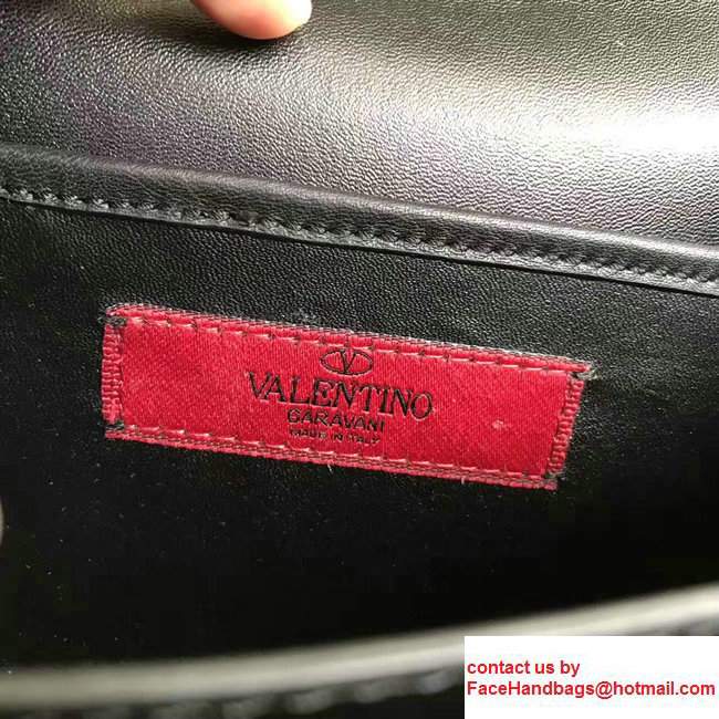 Valentino Cavana Mini Calfskin Shoulder Bag Black 2017 - Click Image to Close