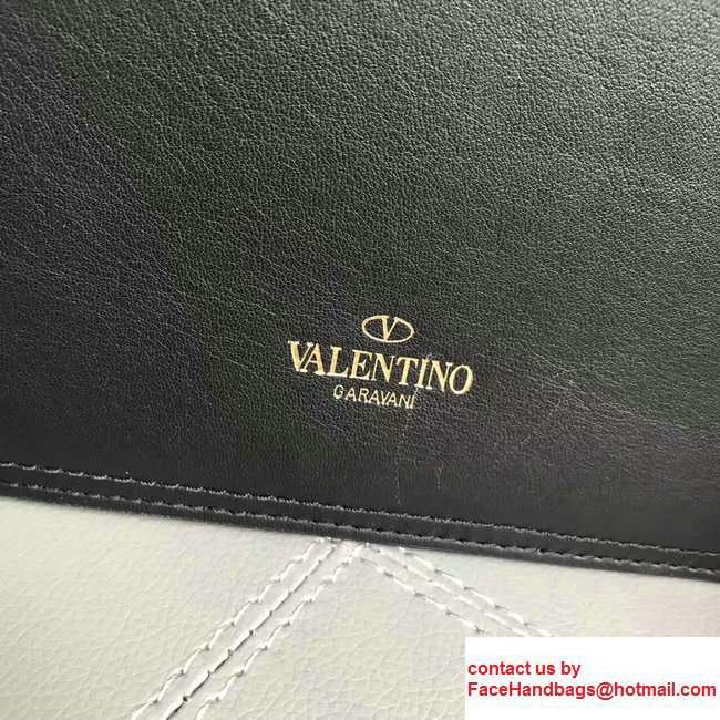 Valentino Cavana Mini Calfskin Shoulder Bag Black 2017