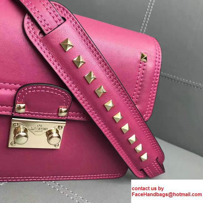 Valentino Cavana Mini Calfskin Shoulder Bag Pink 2017 - Click Image to Close