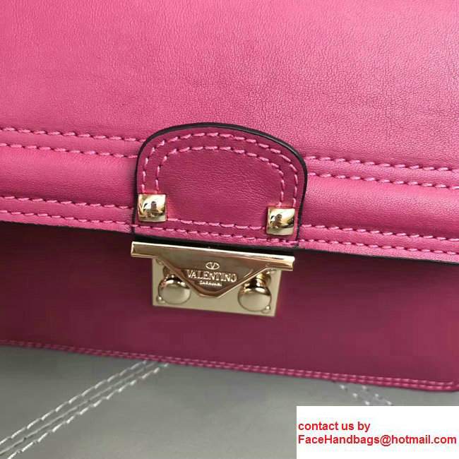 Valentino Cavana Mini Calfskin Shoulder Bag Pink 2017