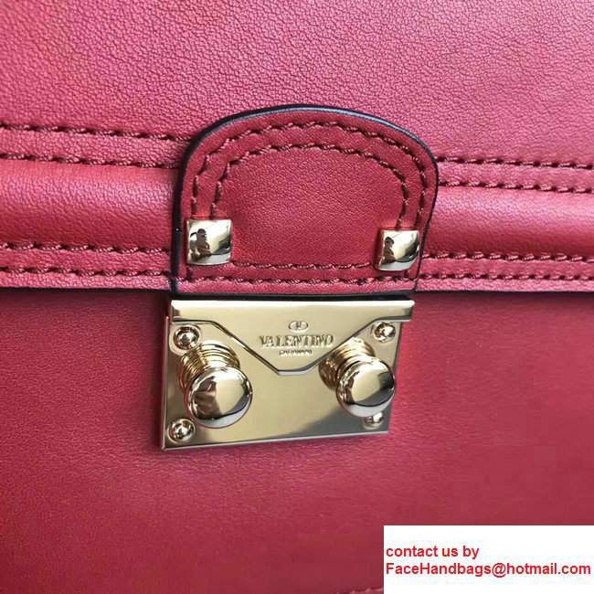 Valentino Cavana Mini Calfskin Shoulder Bag Red 2017 - Click Image to Close