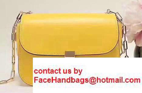 Valentino Garavani Chain Cross Body Bag in Calfskin Yellow 2017 - Click Image to Close