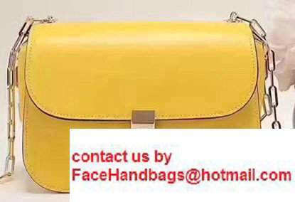 Valentino Garavani Chain Cross Body Bag in Calfskin Yellow 2017 - Click Image to Close