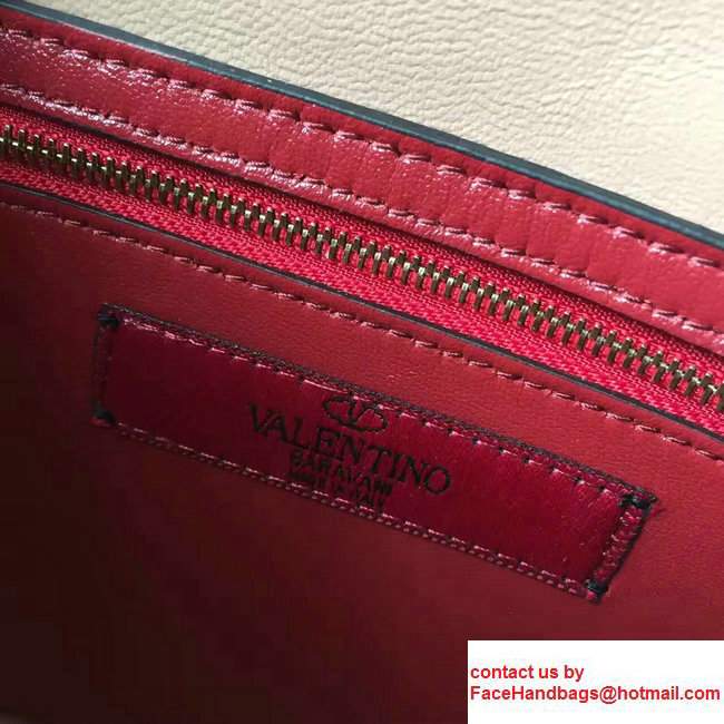 Valentino Rhombus Rockstud Spike Medium Chain Shoulder Bag Apricot2017 - Click Image to Close