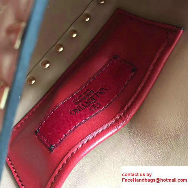 Valentino Rhombus Rockstud Spike Small Chain Shoulder Bag Apricot 2017