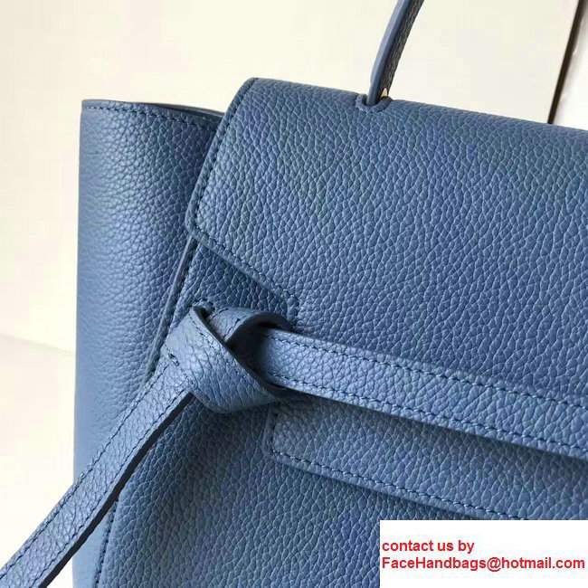 Celine Belt Tote Mini Bag in Original Clemence Leather Dark Blue