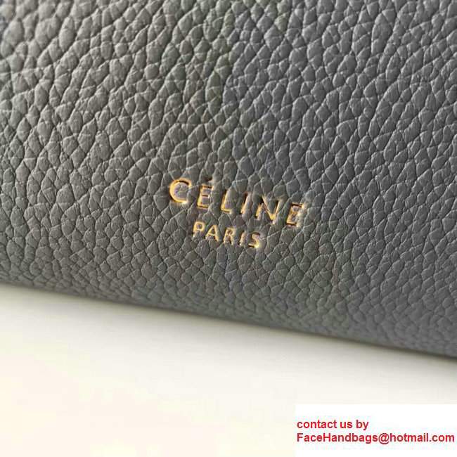 Celine Belt Tote Mini Bag in Original Clemence Leather Dark Gary
