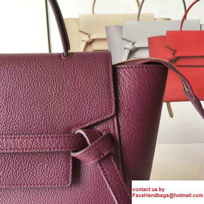 Celine Belt Tote Mini Bag in Original Clemence Leather Fusia
