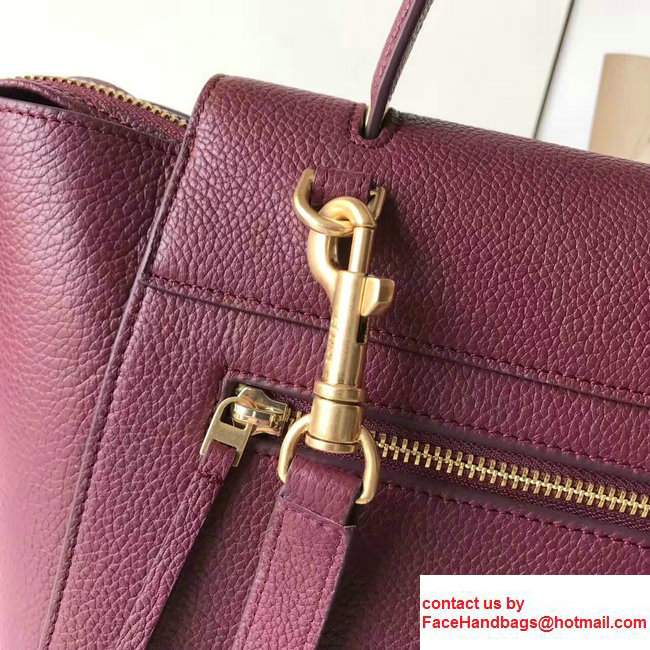 Celine Belt Tote Mini Bag in Original Clemence Leather Fusia