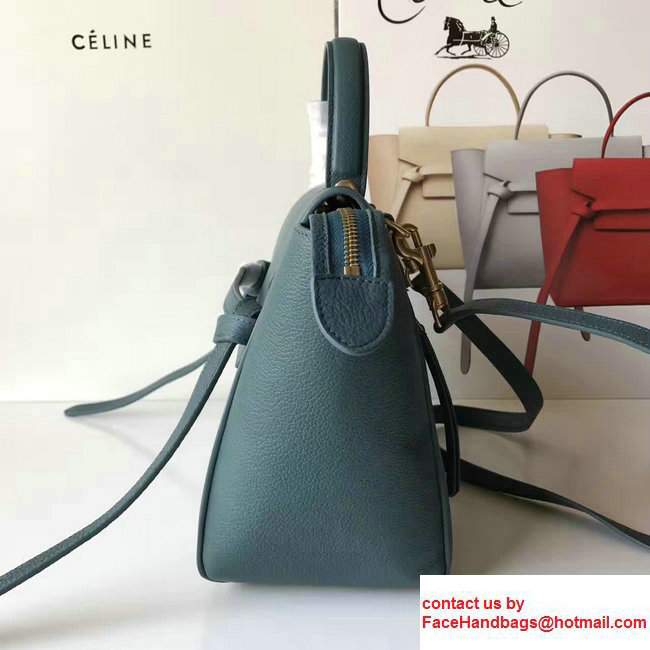 Celine Belt Tote Mini Bag in Original Clemence Leather Ice Green - Click Image to Close