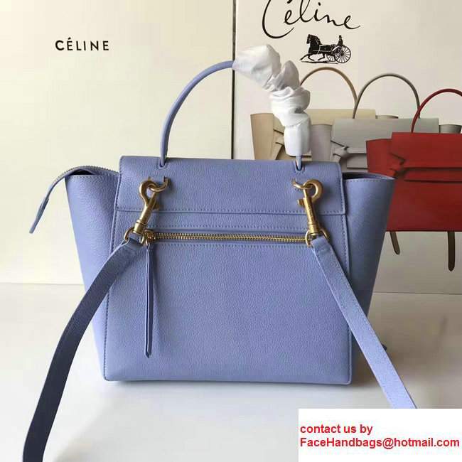 Celine Belt Tote Mini Bag in Original Clemence Leather Light Blue