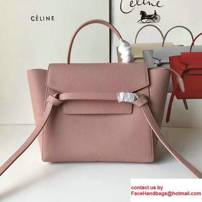 Celine Belt Tote Mini Bag in Original Clemence Leather Pink - Click Image to Close