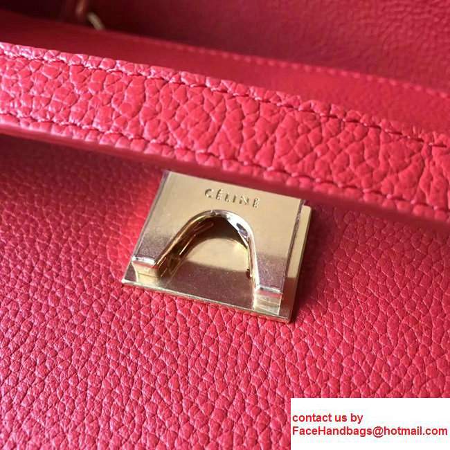 Celine Belt Tote Mini Bag in Original Clemence Leather Red