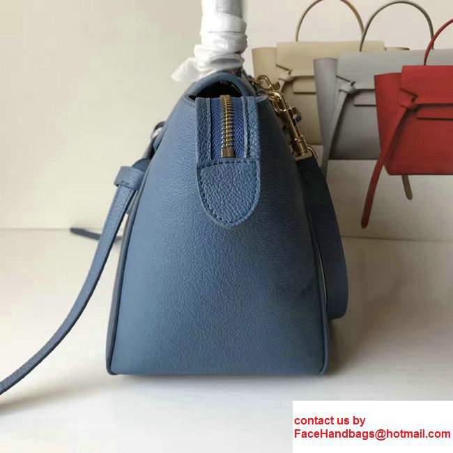 Celine Belt Tote Small Bag in Original Clemence Leather Dark Blue