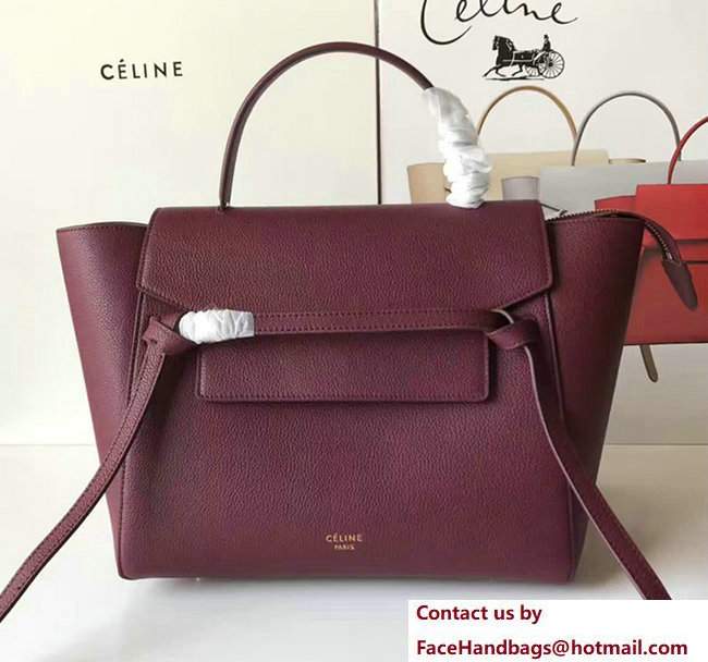 Celine Belt Tote Small Bag in Original Clemence Leather Fusia - Click Image to Close