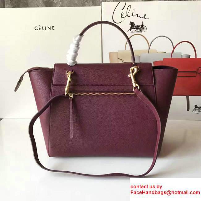 Celine Belt Tote Small Bag in Original Clemence Leather Fusia - Click Image to Close