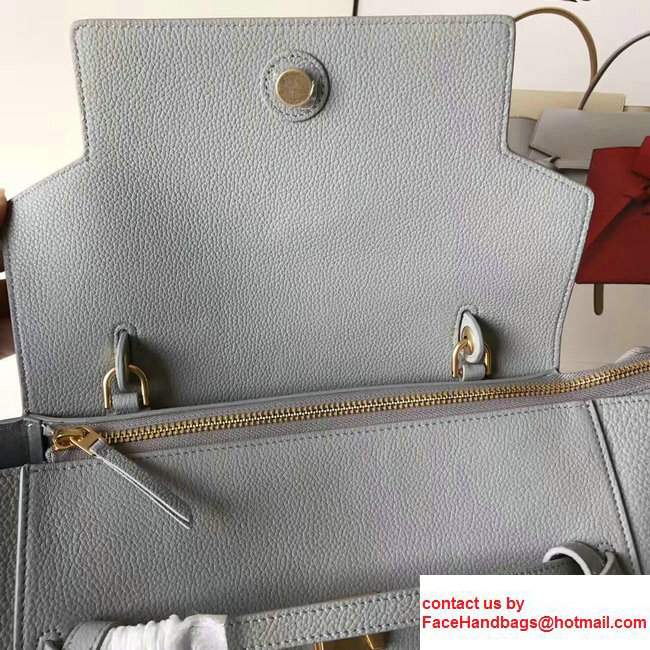 Celine Belt Tote Small Bag in Original Clemence Leather Grey - Click Image to Close