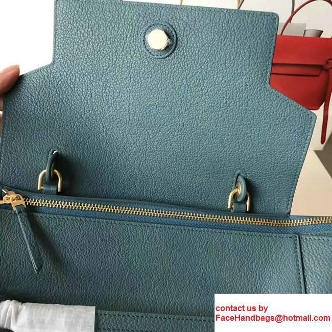 Celine Belt Tote Small Bag in Original Clemence Leather Ice Green