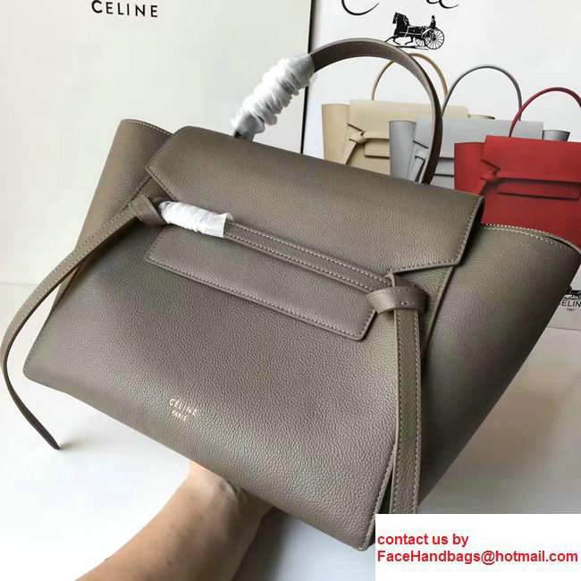 Celine Belt Tote Small Bag in Original Clemence Leather Olive - Click Image to Close