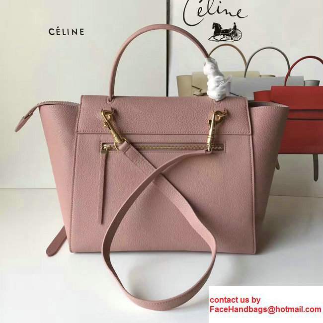 Celine Belt Tote Small Bag in Original Clemence Leather Pink