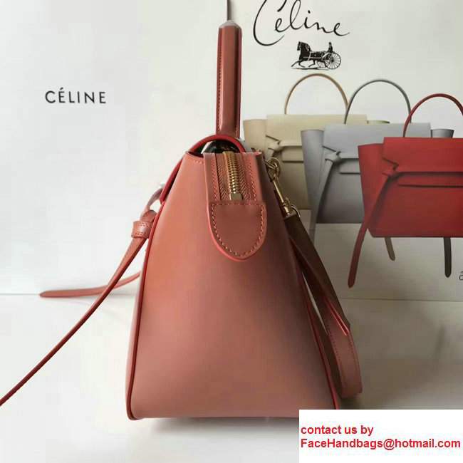 Celine Belt Tote Small Bag in Original Smooth Leather Brick Red - Click Image to Close