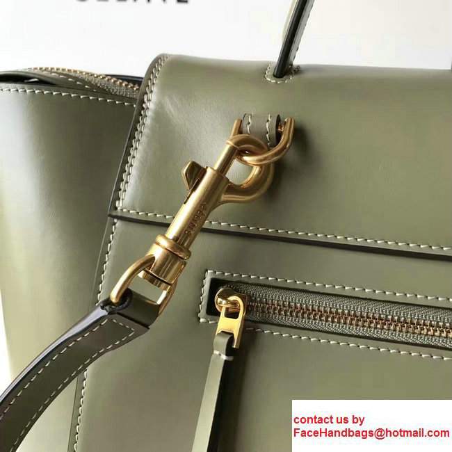 Celine Belt Tote Small Bag in Original Smooth Leather Olive