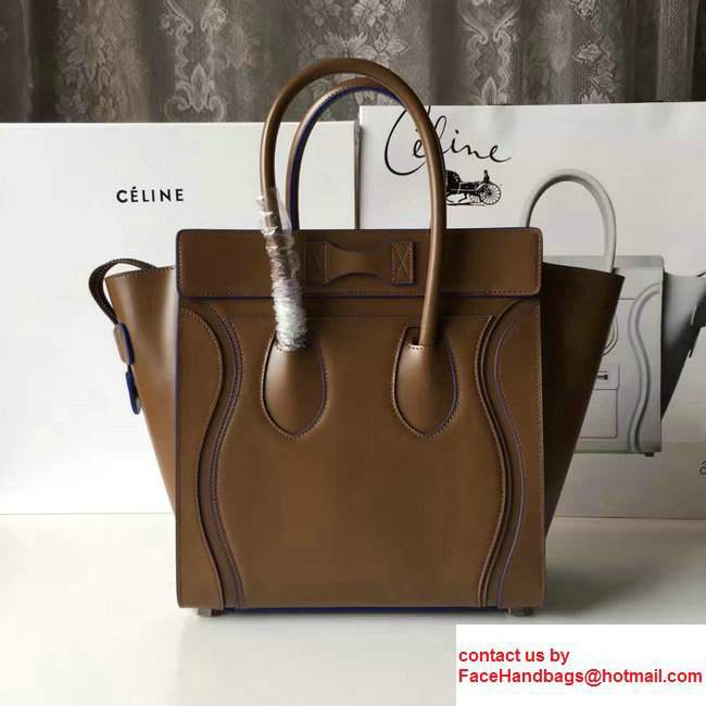 Celine Luggage Micro Tote Bag In Original Calfskin Smooth Leather Caramel - Click Image to Close